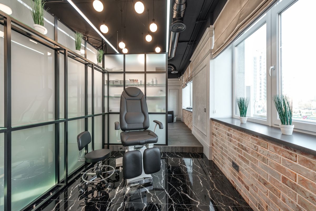 Nail salon interior in Historic Downtown Gresham style
